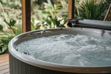 cloudy hot tub water