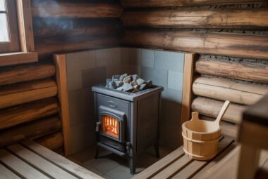 wood burning sauna
