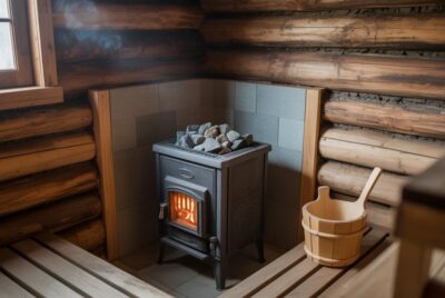 wood burning sauna