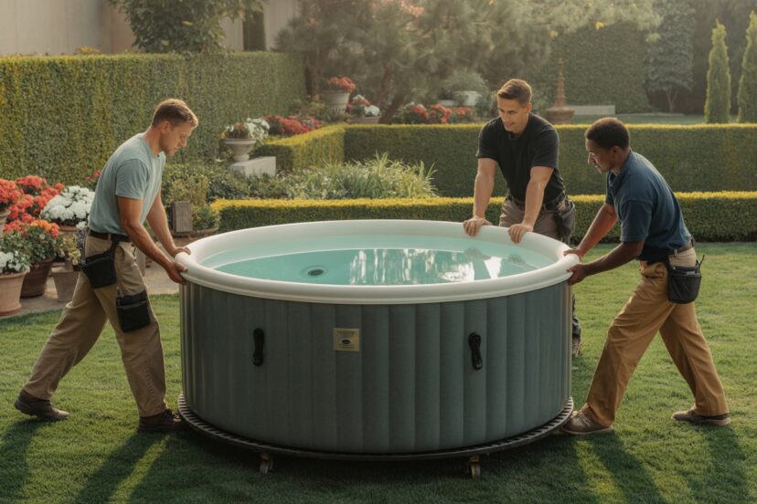 how to move a hot tub