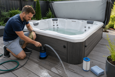 how to drain a hot tub